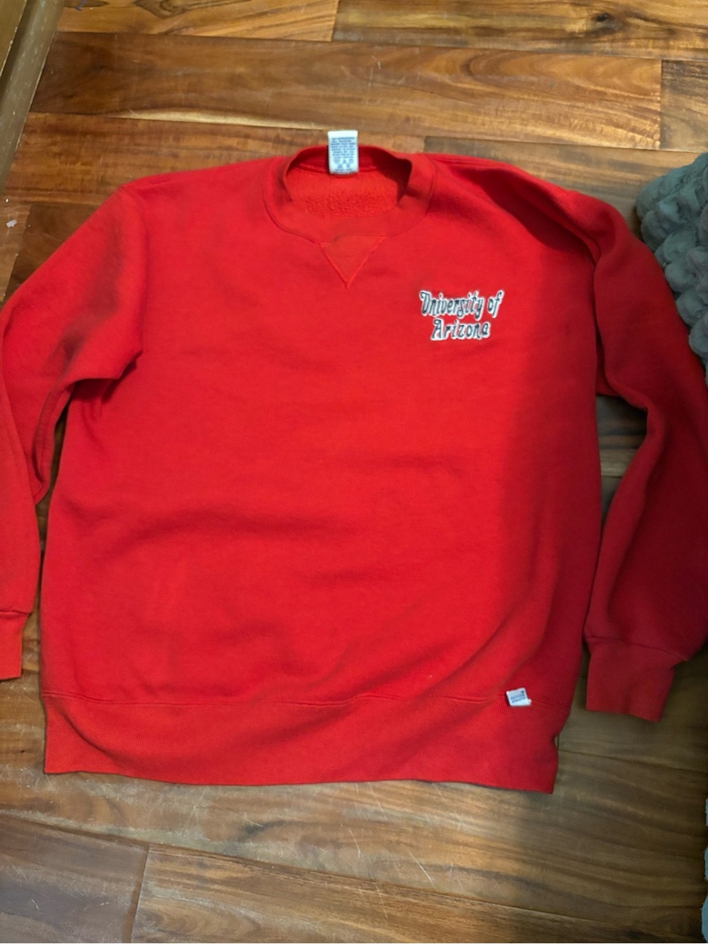Vintage University of‎ Arizona Crewneck  USA Made Russell Athletic Red L (1251)